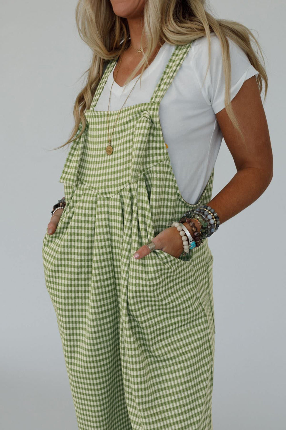 Garden Picnic Gingham Overalls