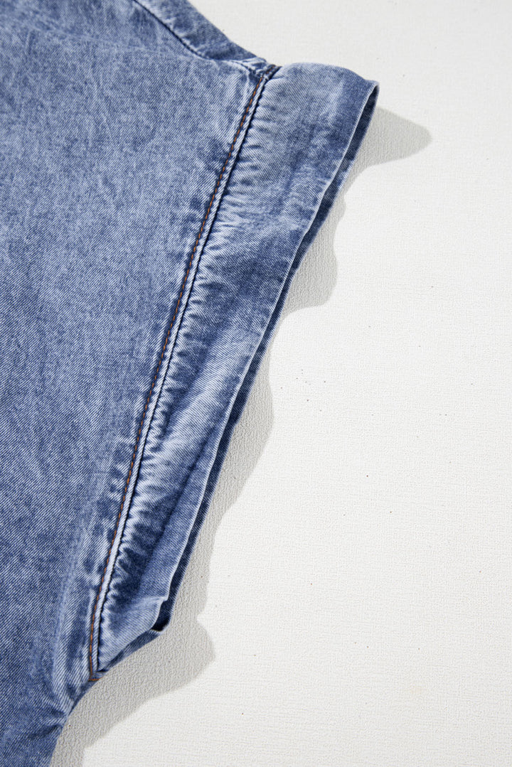Weekend Wonderer Pintuck Denim Mini Dress
