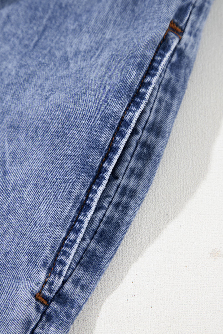 Weekend Wonderer Pintuck Denim Mini Dress