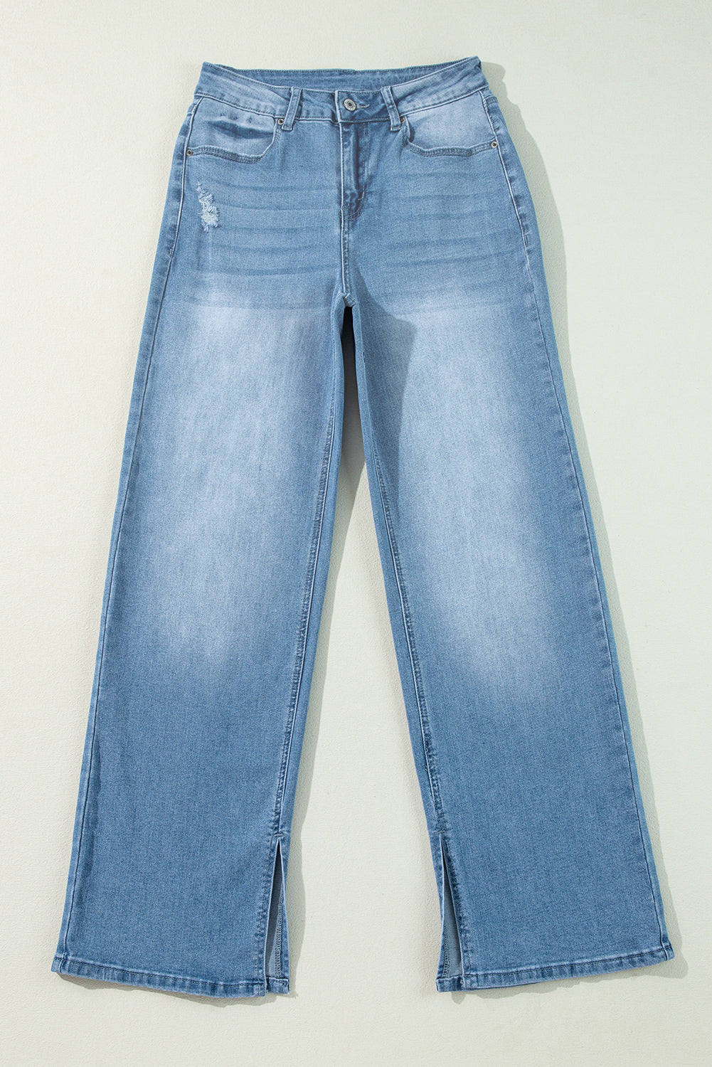 Luke & Estelle “Dream Fit” High-Rise Front Slit Wide-Leg Jeans – Exclusive to BHB Boutique
