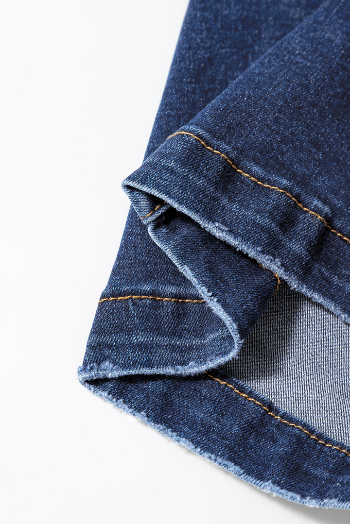 City-Cool Patch Pocket Wide-Leg Jeans