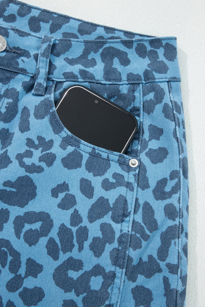 🌟 Luke & Estelle “Wild Side” Leopard Print Cropped Jeans 🌟