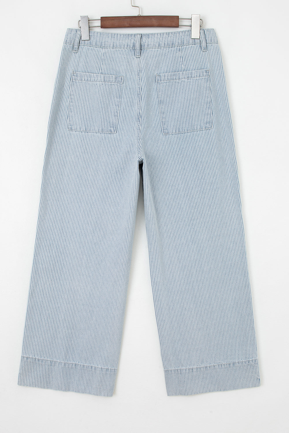 Main Street Pinstripe Wide-Leg Jeans