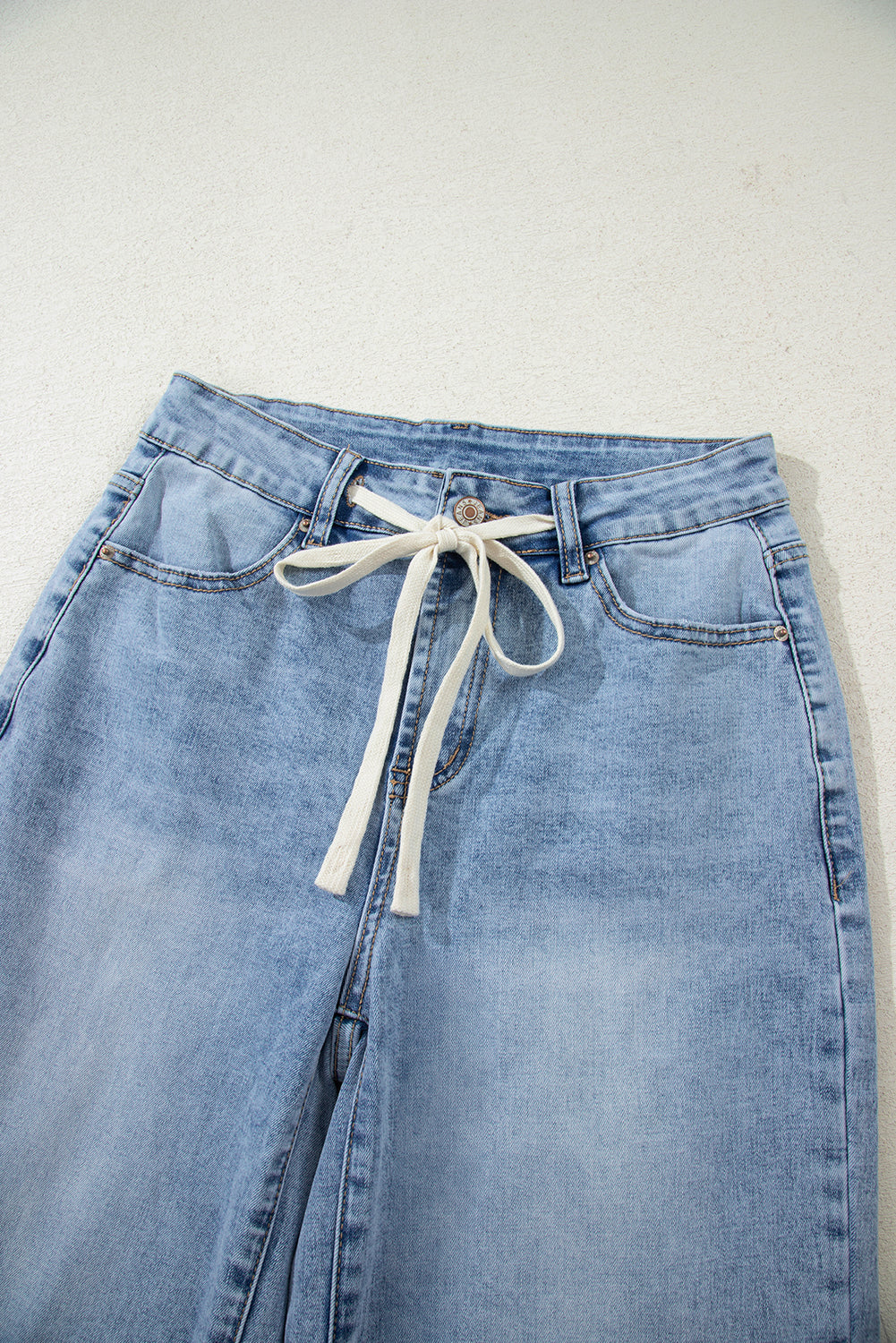 Luke & Estelle “Weekend Luxe” Wide Leg Denim Pants