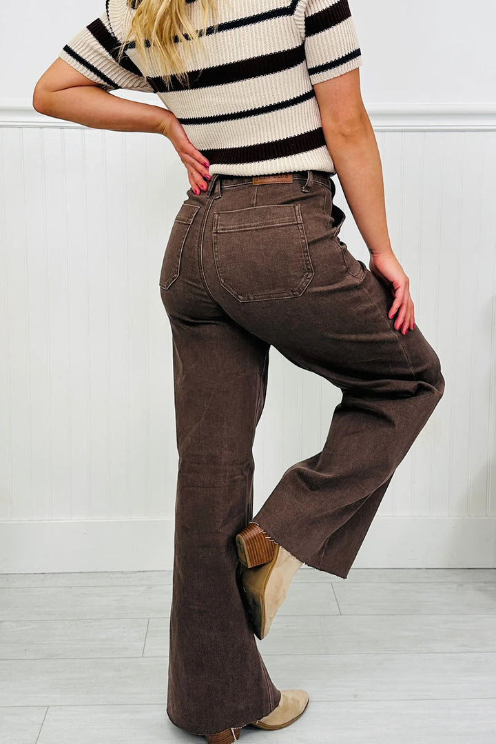 Luke & Estelle “Espresso Elegance” Wide Leg Jeans ☕️✨