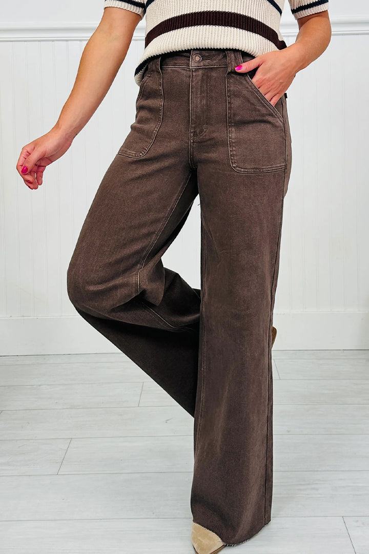 Luke & Estelle “Espresso Elegance” Wide Leg Jeans ☕️✨