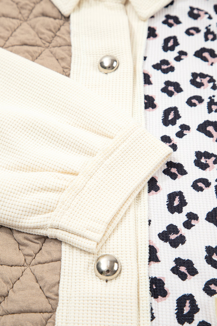 Luke & Estelle “Caffeine & Confidence” Quilted Leopard Patch Shacket – BHB Boutique Exclusive ☕🐆