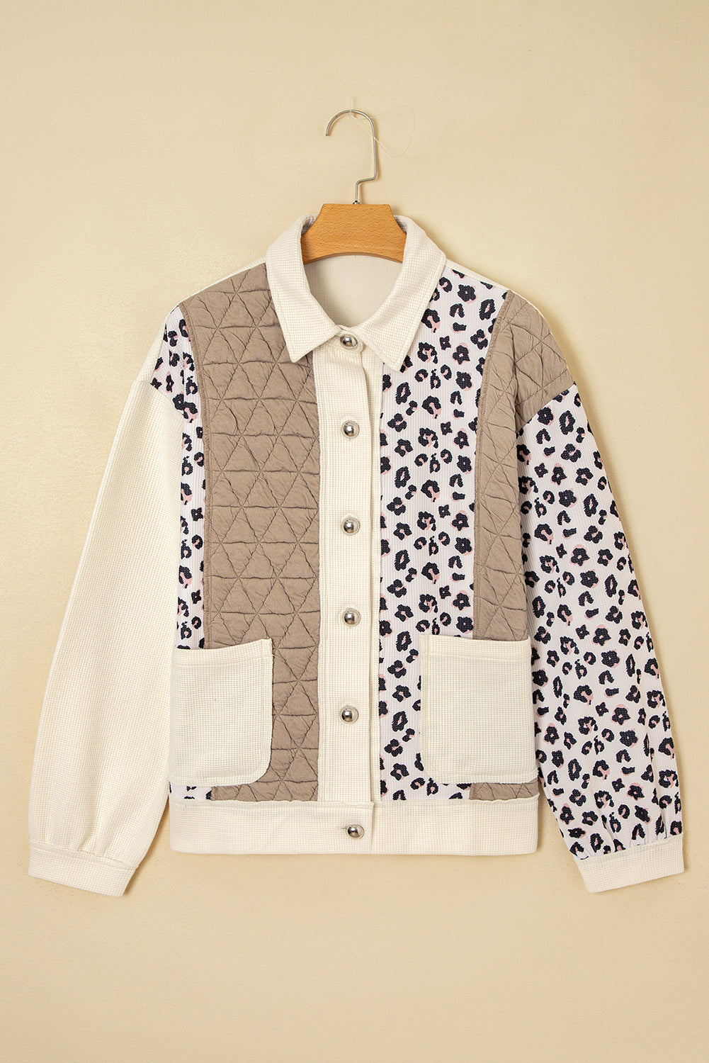 Luke & Estelle “Caffeine & Confidence” Quilted Leopard Patch Shacket – BHB Boutique Exclusive ☕🐆