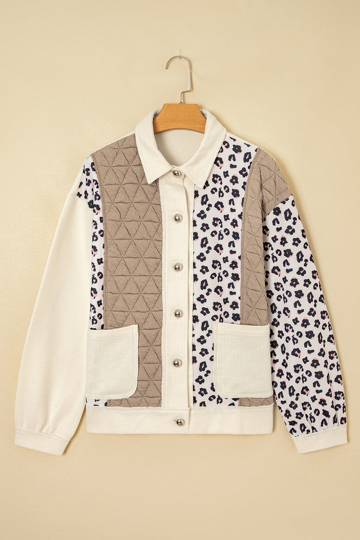 Luke & Estelle “Caffeine & Confidence” Quilted Leopard Patch Shacket – BHB Boutique Exclusive ☕🐆