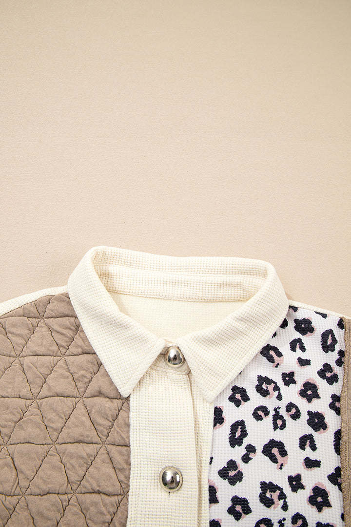 Luke & Estelle “Caffeine & Confidence” Quilted Leopard Patch Shacket – BHB Boutique Exclusive ☕🐆