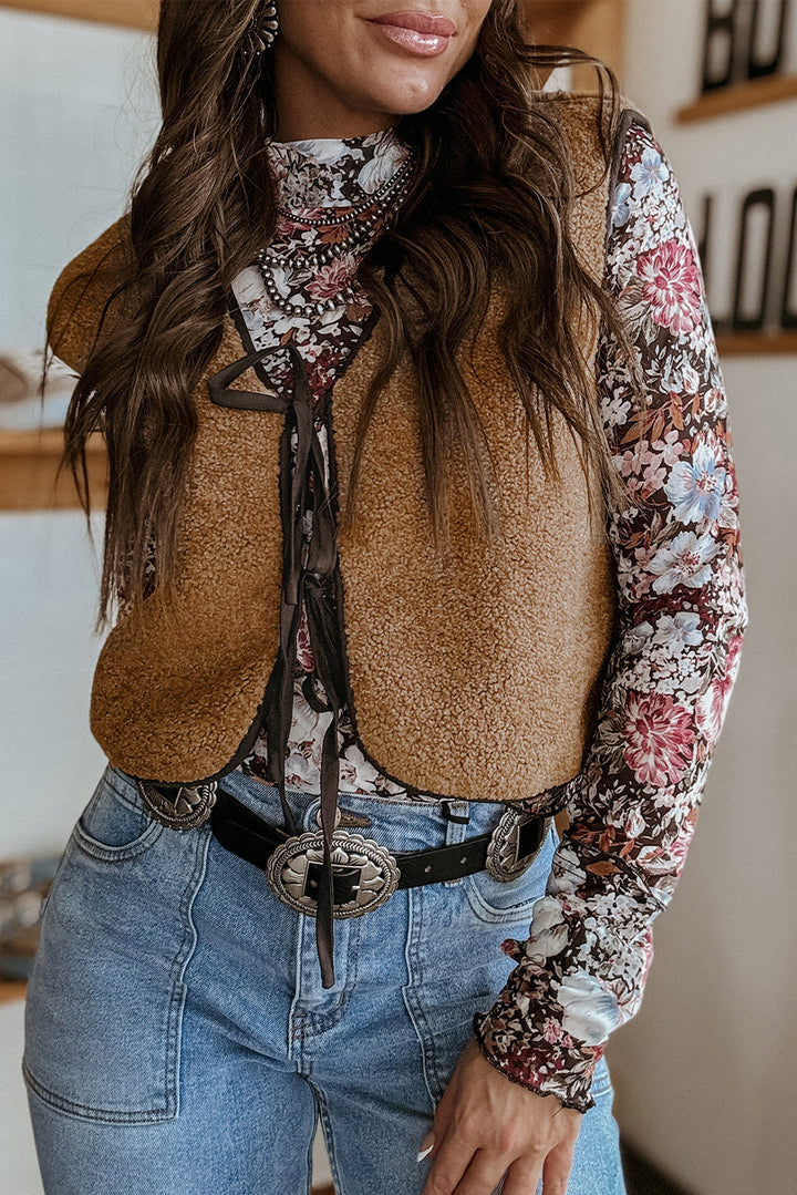 Trailblazer Teddy Vest – Camel Luxe Edition