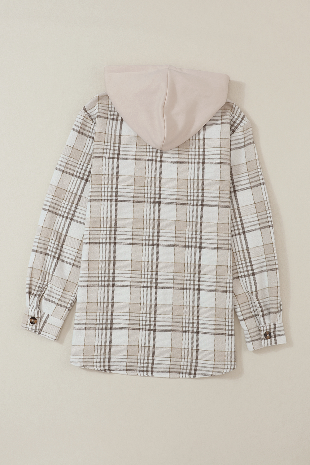 Trailblazer Neutral Plaid Hooded Shacket 🤎🧥