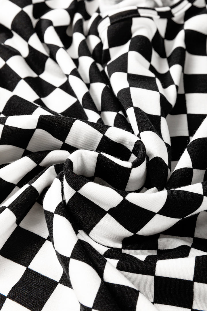 PLUS SIZE✨🏁 Photo Finish Checkerboard Oversized Tee