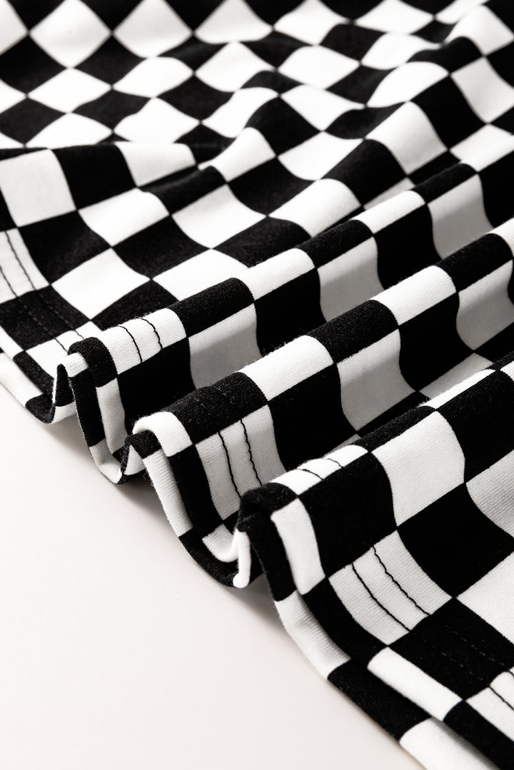 PLUS SIZE✨🏁 Photo Finish Checkerboard Oversized Tee