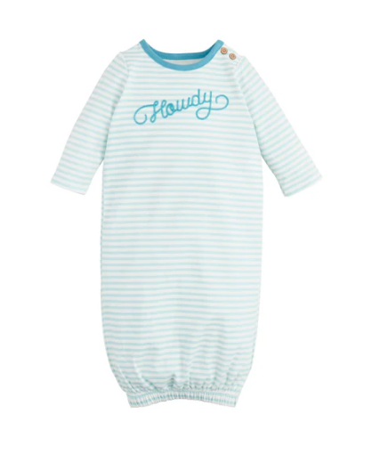 Mud Pie Blue Striped Howdy Gown
