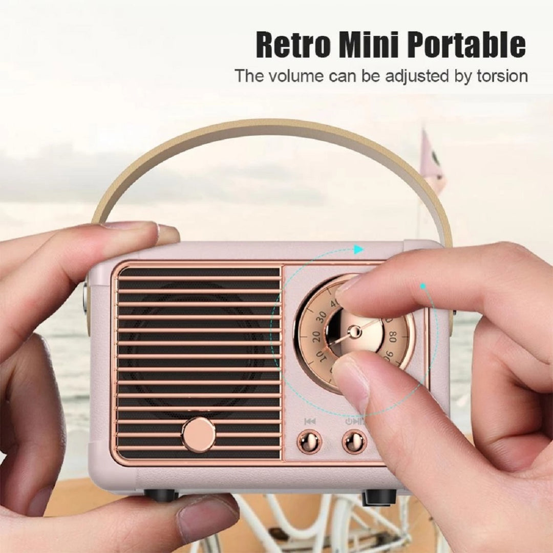Retro Mini Bluetooth Speaker + Pocket-Size Power with Vintage Vibes