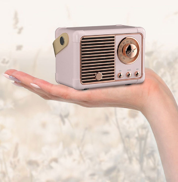 Retro Mini Bluetooth Speaker + Pocket-Size Power with Vintage Vibes