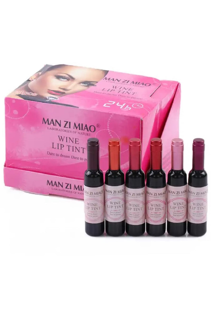 Sip &Stain: Wine Lip Tint – 24-Hour Plush Color (6 Shades)