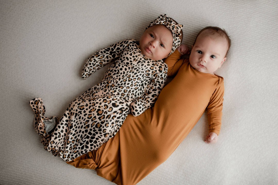 Bamboo - Leopard Print Knotted Gown