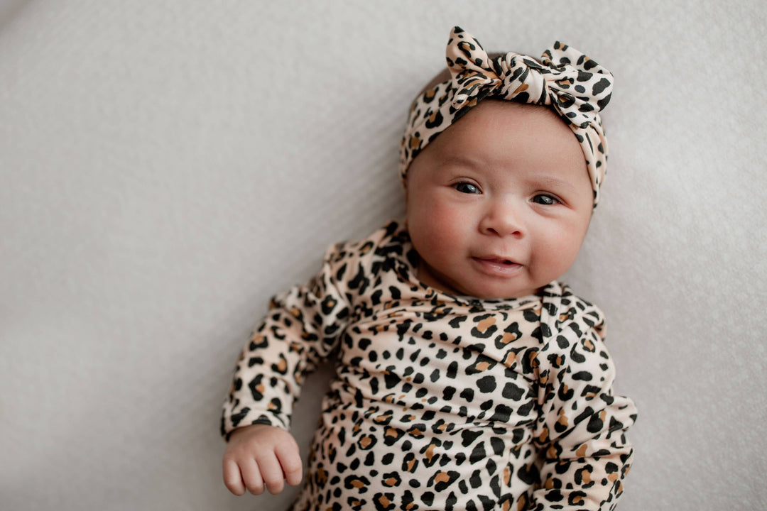 Bamboo - Leopard Print Knotted Gown
