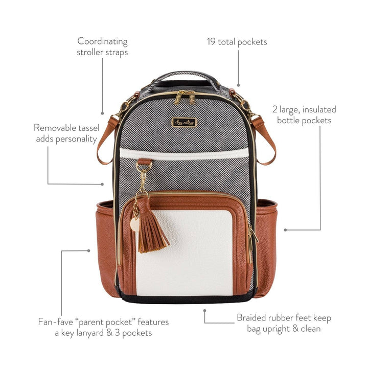 Itzy Ritzy - Vanilla Latte Boss Plus™ Backpack Diaper Bag