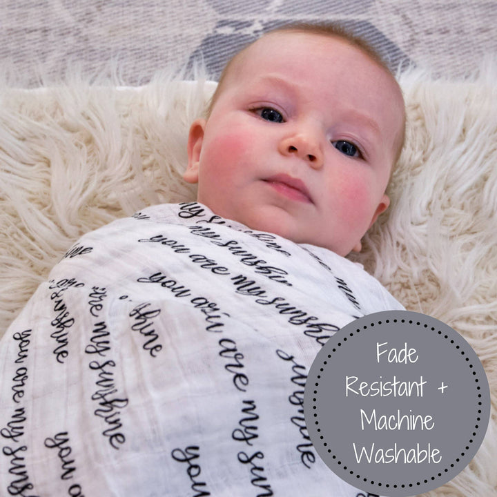 You Are My Sunshine Muslin Swaddle Baby Blanket