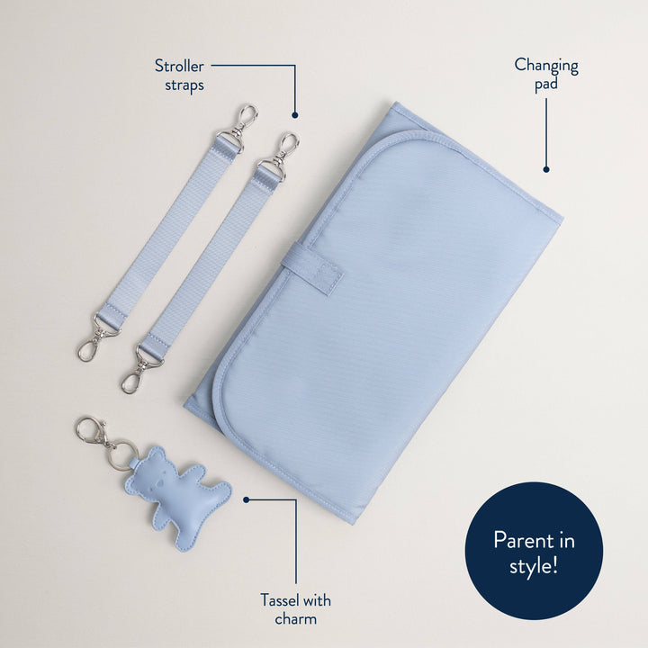 Itzy Ritzy - *NEW* Teddy Blue Boss Plus™ Backpack Diaper Bag