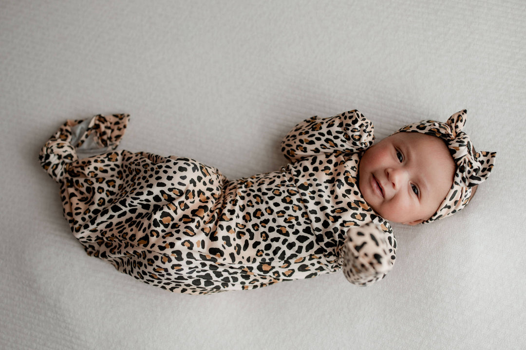 Bamboo - Leopard Print Knotted Gown