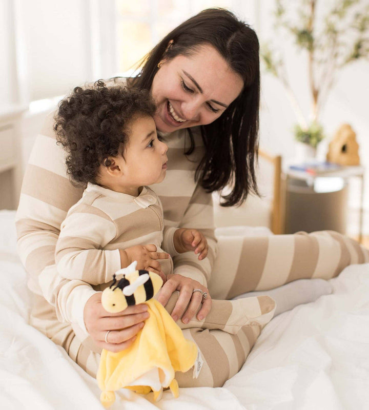 Burt's Bees Baby - Mommy & Me Rugby Stripe Organic Cotton Sleep & Play - Oat