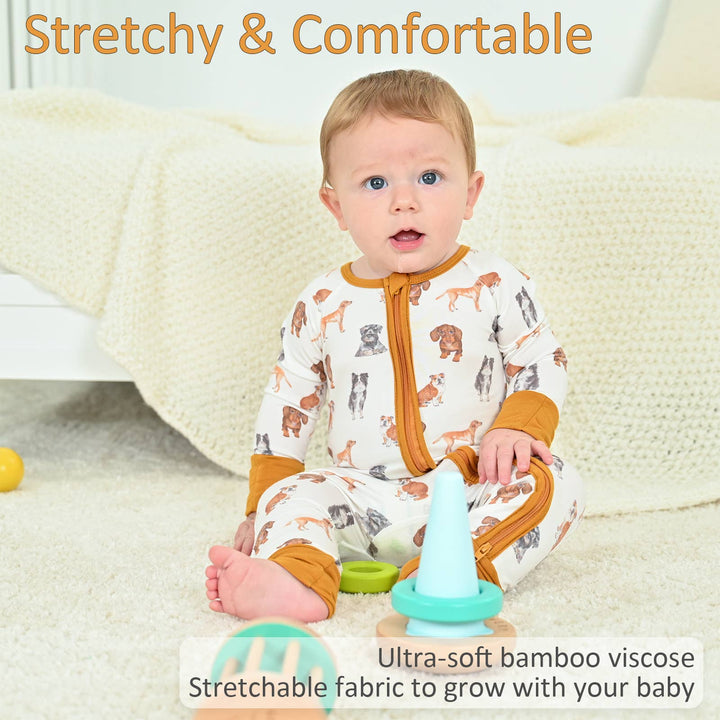 Woof Woof Dogs Bamboo Baby Sleeper Pajamas