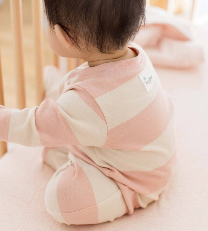 Burt's Bees Baby - Rugby Stripe Organic Cotton Sleep & Play - Pink Sand