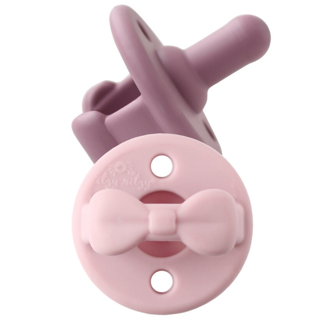 Itzy Ritzy Sweetie Soother™ Pacifier Sets (2-pack): Toast + Buttercream Braids