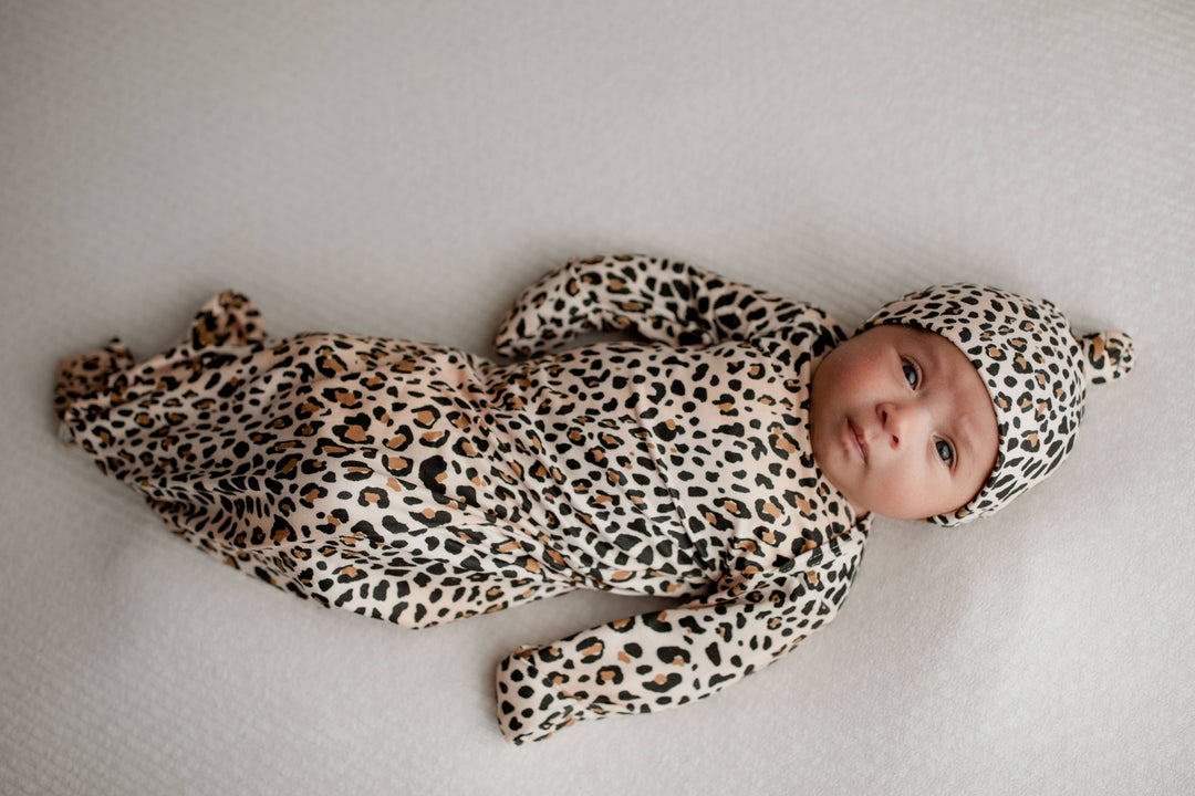 Bamboo - Leopard Print Knotted Gown