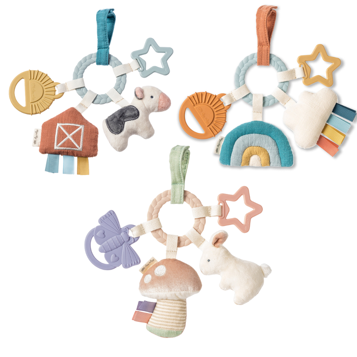 Itzy Ritzy - Bitzy Busy Ring™ Teething Activity Toy: Rainbow