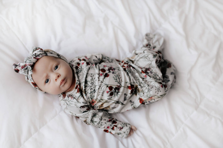 Bamboo - Floral Flower Knotted Gown