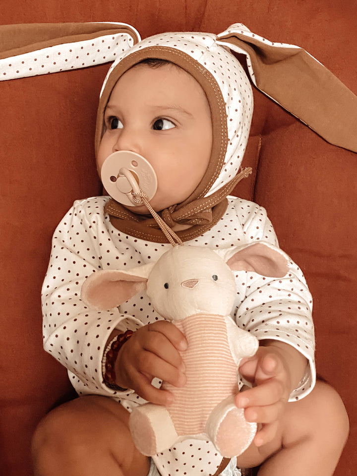 Itzy Ritzy - *NEW OPTIONS* Bitzy Pal Natural Rubber Pacifier & Plush: Bunny