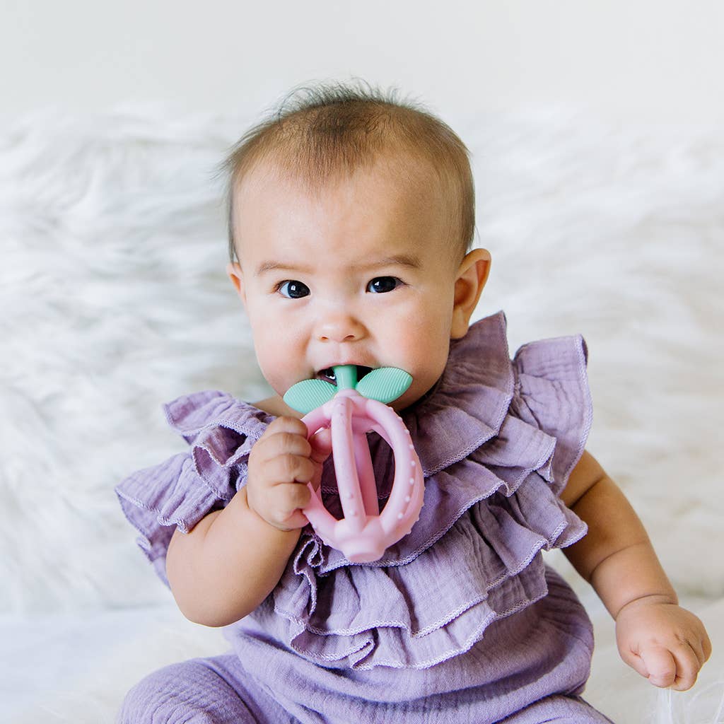 Itzy Ritzy - Bitzy Biter™ Teething Ball Baby Teether: Pink Lemonade