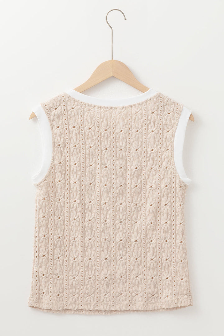 Vanilla Late Floral Sleeveless Blouse