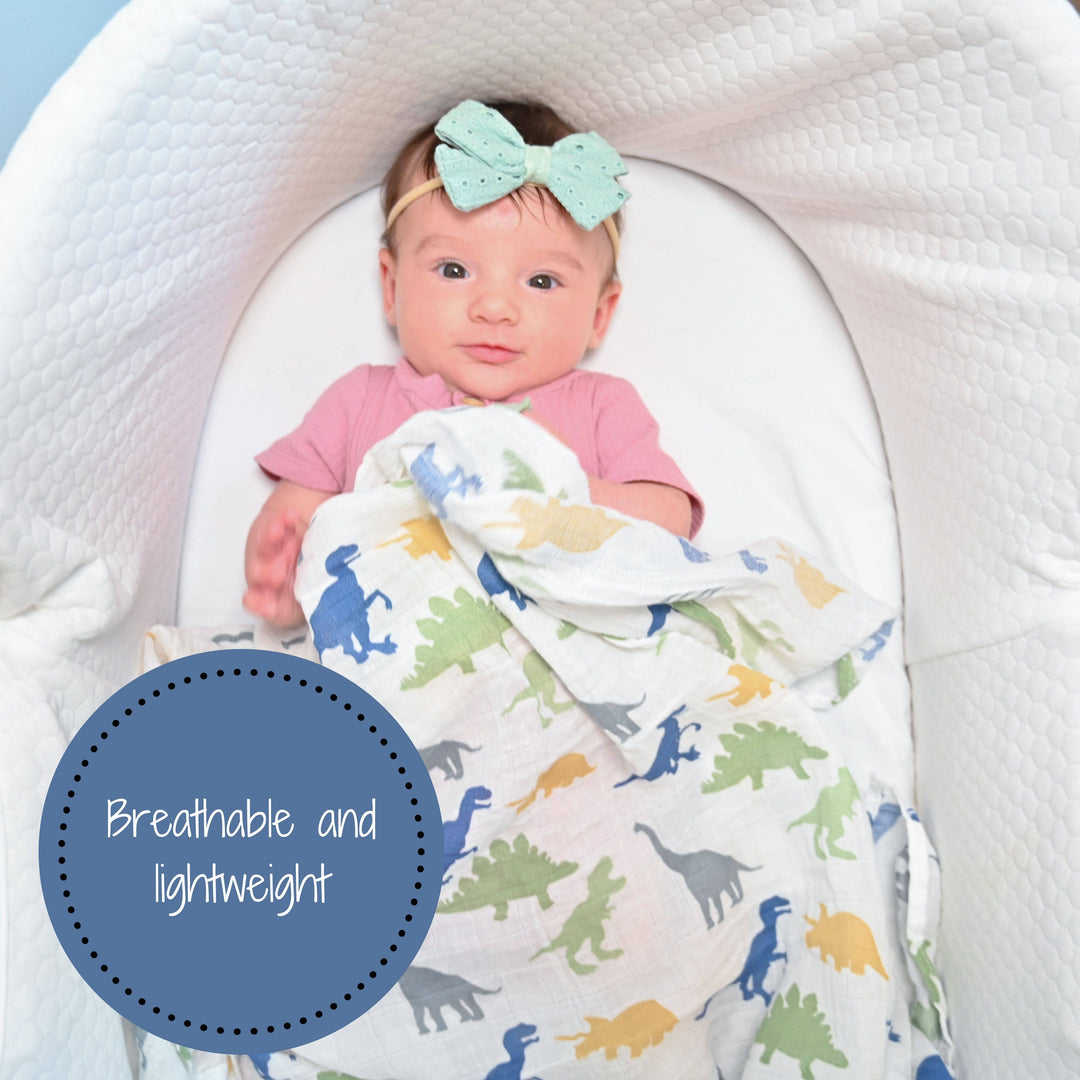 Rawr-Some Baby Muslin Cotton Dinosaur Blanket