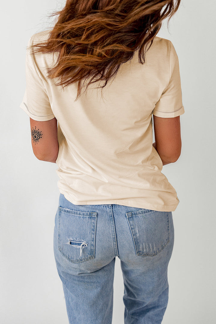 Creamy Beige 'Ain't Goin Down Til The Sun Comes Up' Aces Western Poker T-Shirt