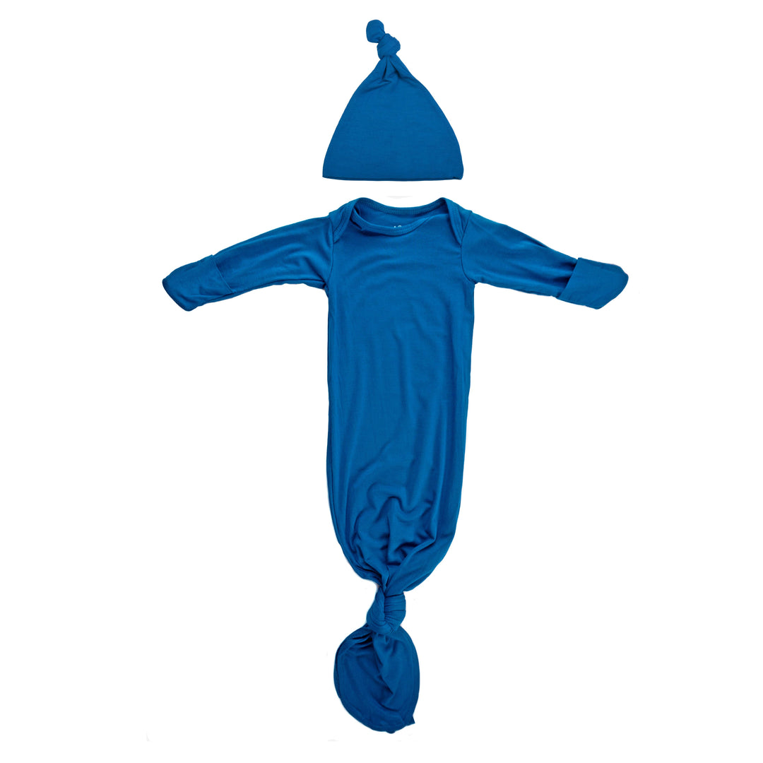 Bamboo - Peacock Blue Knotted Gown