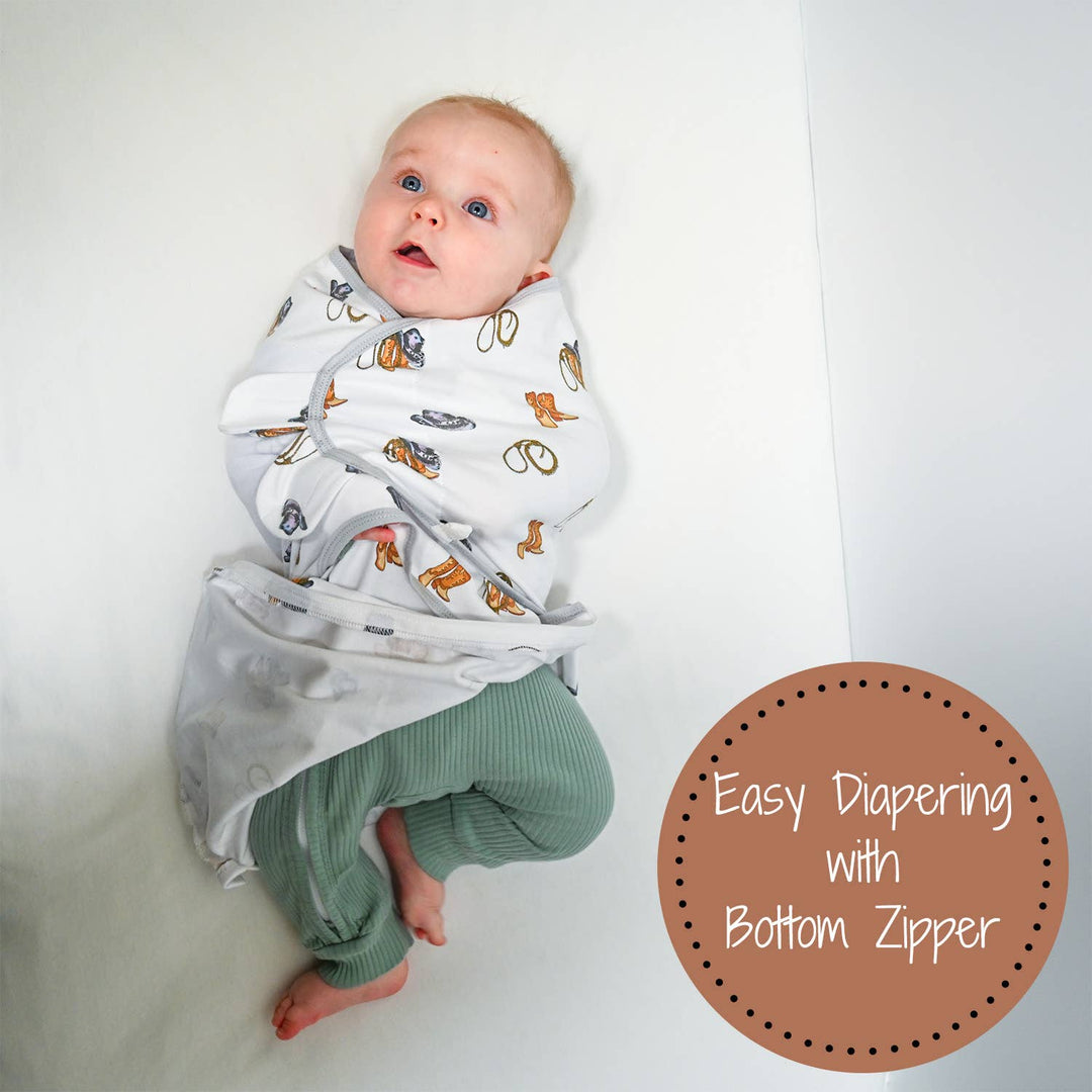 Life Is Better In Boots Baby Sleep Swaddle Organic Cotton: