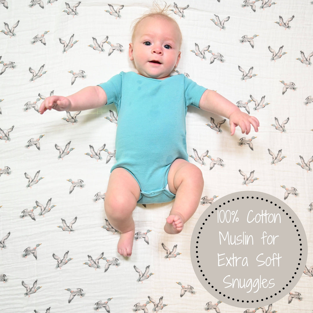 Quackin'up Muslin Swaddle Baby Blanket