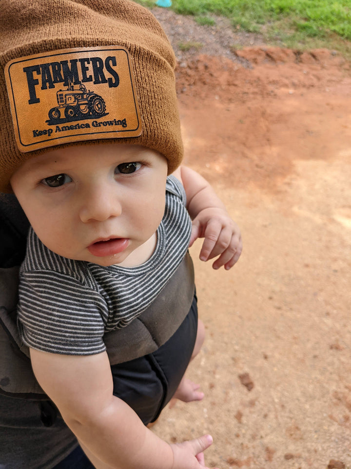 Tractor "Farmers Keep America Going" Beanie for Kids