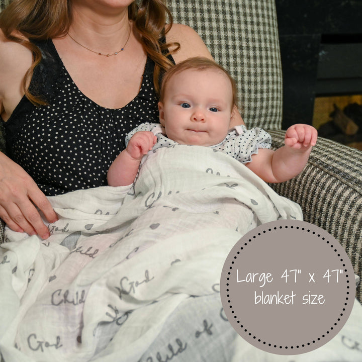 Child of God Muslin Swaddle Baby Blanket