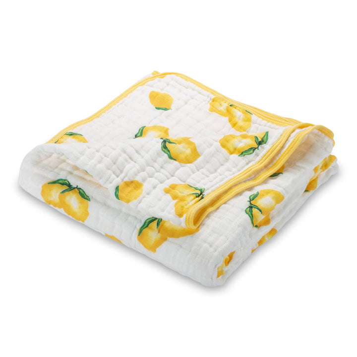 Main Squeeze Lemon Muslin Swaddle Baby/Toddler Quilt