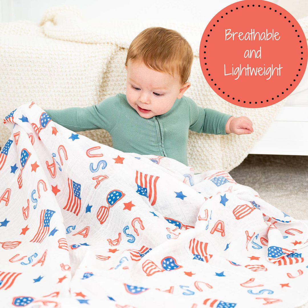 USA Muslin Swaddle Baby Blanket