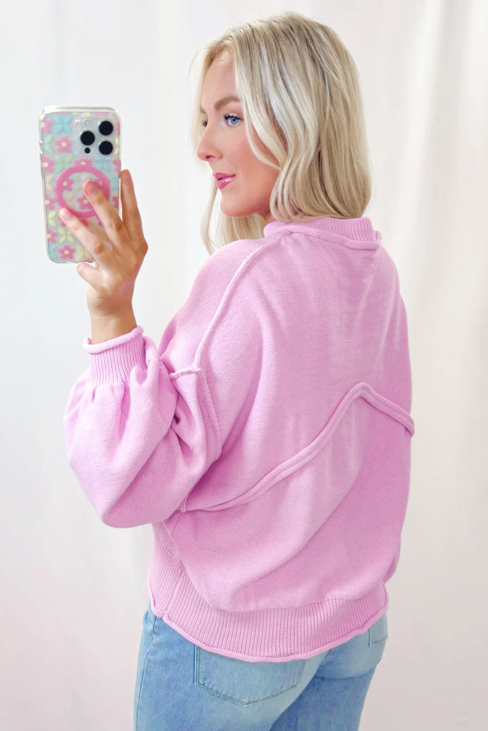 Lavender Drop Shoulder Sweater