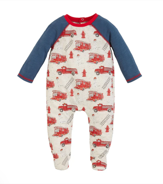 Mud Pie Firetruck Footie Sleeper