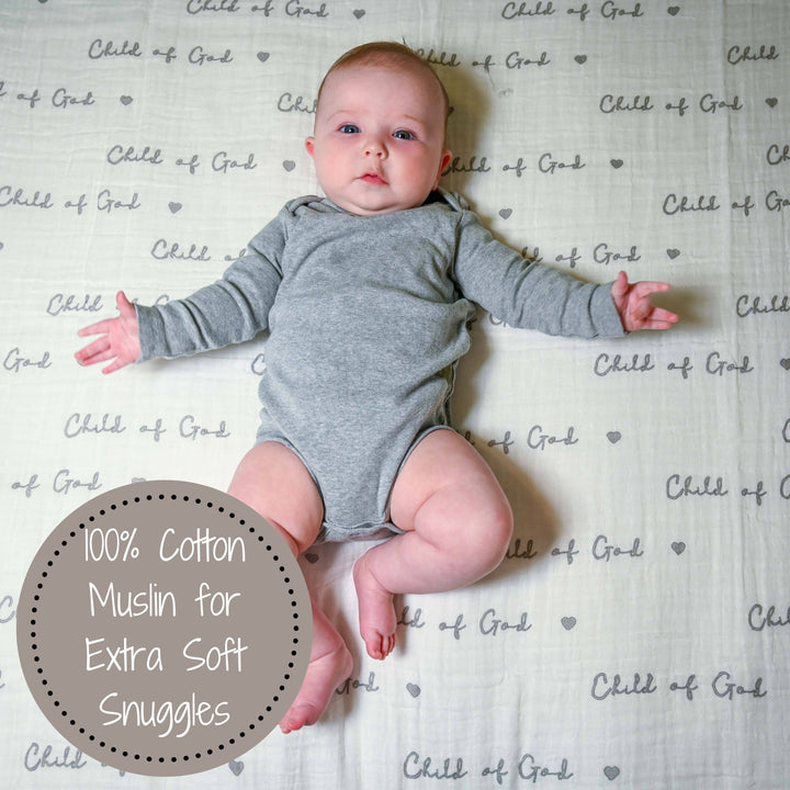 Child of God Muslin Swaddle Baby Blanket